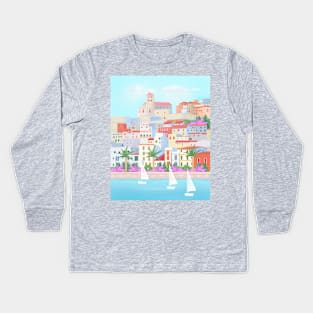 Ibiza island, Spain Kids Long Sleeve T-Shirt